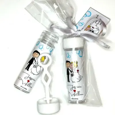 Bolinha de Sabão Casamento Personalizada - artesanato de Mi Papelaria Criativa