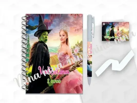Bloquinho Grande com Caneta Wicked Personalizada - artesanato de creativitybynina