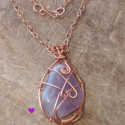 Colar Ametista - artesanato de Luna Dreads e Artes 🌜