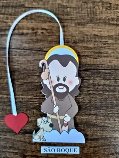 Marcador de Página 10 cm - São Roque - artesanato de Emejhu Personalizados