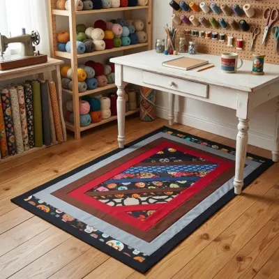 Tapete de Retalhos Coloridos - artesanato de Ateliê Eclética Art