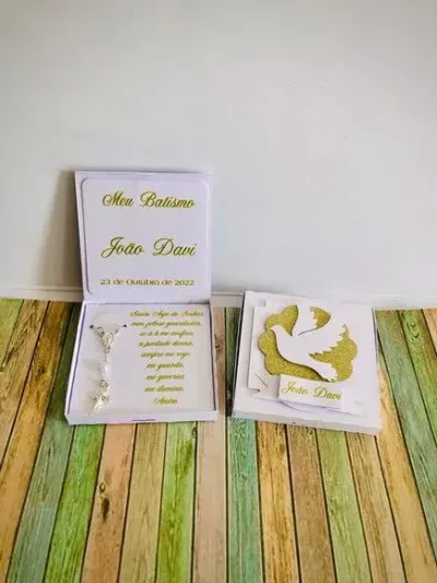 Lembrancinha de Batismo - artesanato de Fina Essência Papelaria Personalizada