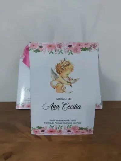 Livro de orações luxo com foto para batismo - artesanato de Fina Essência Papelaria Personalizada