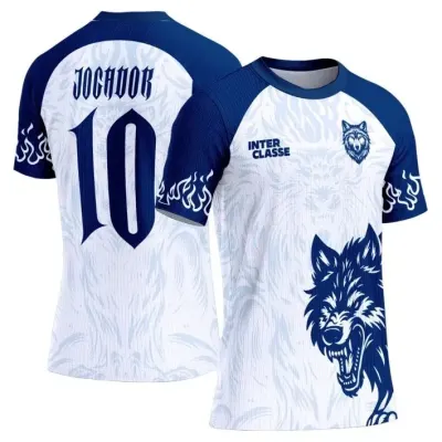 Camisa Interclasse Modelo 245 Lobo Azul - artesanato de JD PRINT 3D