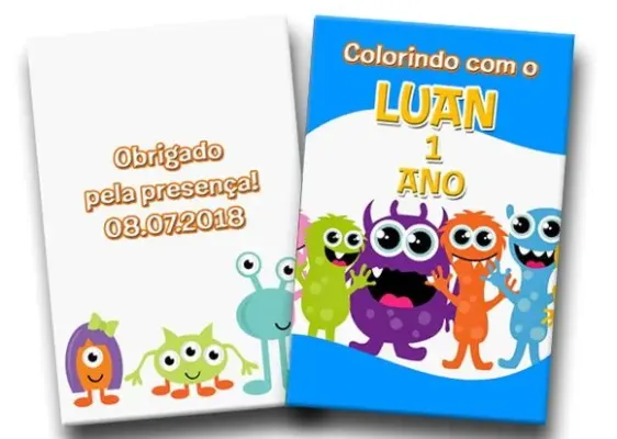 Revista para colorir monstrinhos 14x10 - artesanato de PAPCRIE