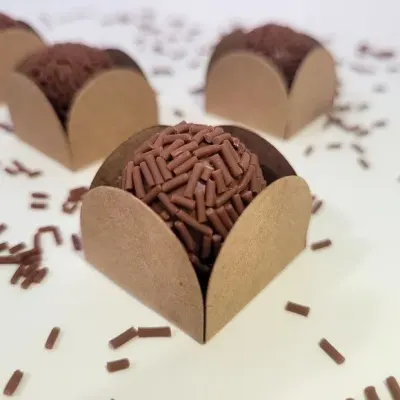 Forminha de Doce Kraft 50 Unidades - artesanato de Amulleto Ateliê