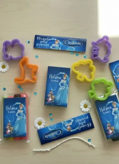 Massinha Modelar - Cinderela Personalizada - artesanato de Mi Papelaria Criativa