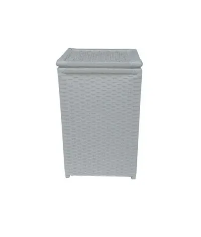 Cesto Roupa Sintético Branco 34x32x60 - artesanato de Mundo Urbano