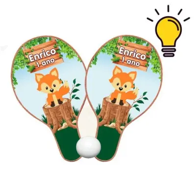 Raquete Ping Pong - Bosque - artesanato de Mi Papelaria Criativa