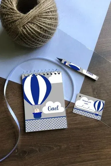 Bloquinho Chuva de Amor menino Personalizado - artesanato de Mi Papelaria Criativa