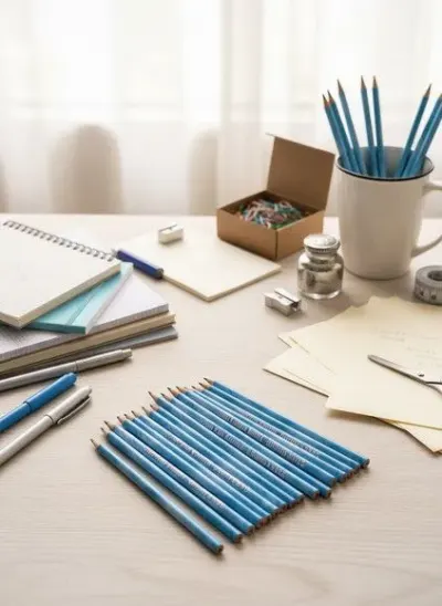Lápis - Azul Personalizado - artesanato de Mi Papelaria Criativa