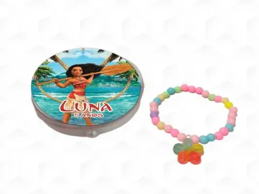 Latinha + Pulseira Moana Personalizada - artesanato de creativitybynina