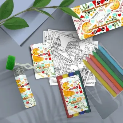 Kit Massinha + Giz + Bolha - Italia Personalizado - artesanato de Mi Papelaria Criativa