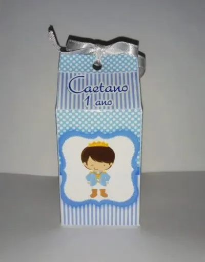 Caixa Milk Príncipe - artesanato de PAPCRIE