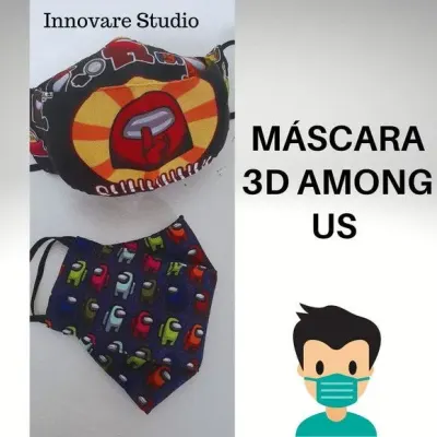 MÁSCARA DE PROTEÇÃO PERSONALIZADA - artesanato de Innovare Studio