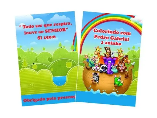 Revista para colorir arca de noé 14x10 - artesanato de PAPCRIE