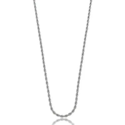 Corrente Cordão Baiano Feminina Prata 2mm 7gr 45cm - artesanato de TM JOIAS