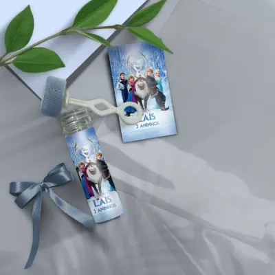 Bolha de Sabão - Frozen Personalizado - artesanato de Mi Papelaria Criativa