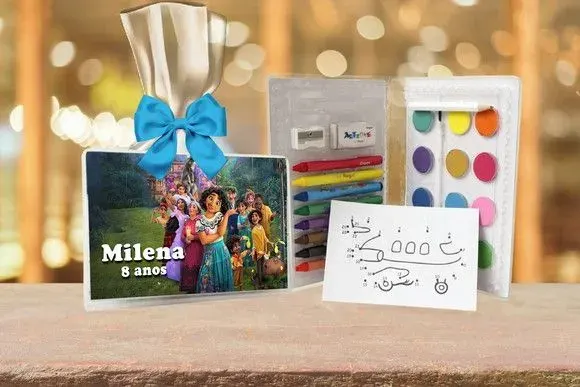 Estojo de Pintura Encanto Personalizado - artesanato de Artmanha Lembrancinhas