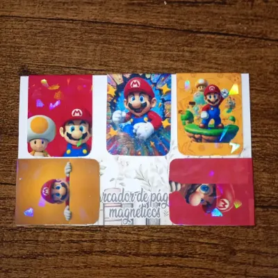 Marcador de Página Magnético Kit c/5 - "Super Mario Bros" - artesanato de Emejhu Personalizados