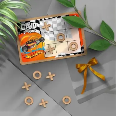 Jogo da Velha - Hotwheels Personalizado - artesanato de Mi Papelaria Criativa