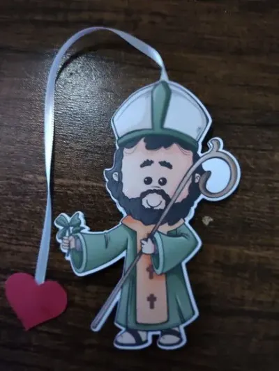 Marcador de Página 08 cm - São Patrício T - artesanato de Emejhu Personalizados