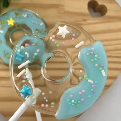 Donuts Azul - artesanato de Lollipops Cristal