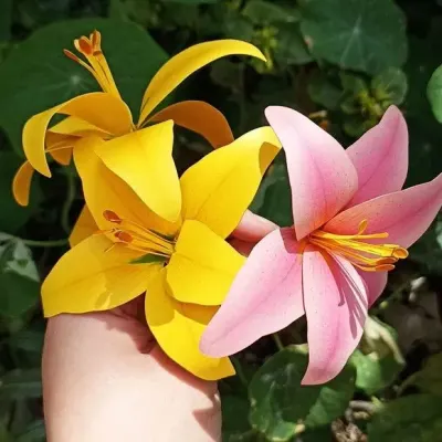 Lírio de Papel Realista - artesanato de PAPCRIE