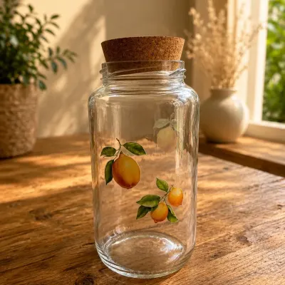 Pote de vidro para mantimentos limão siciliano - artesanato de Podentrar