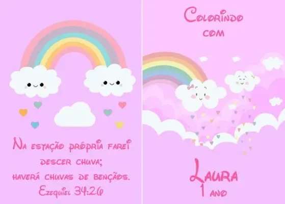 Revistas colorir chuva de amor 14x10 - artesanato de PAPCRIE
