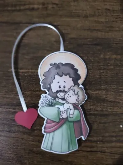 Marcador de Página 08 cm - São José T - artesanato de Emejhu Personalizados
