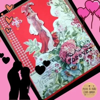 Álbum de Fotos Personalizado Red Lux - artesanato de Ateliê de Criação Usina Caseira