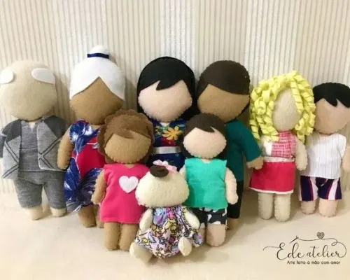 Família Terapêutica Pedagógica Sem Expressões - artesanato de edeatelier
