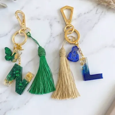 Chaveiro Letras - artesanato de Ateliê Fabi Souza