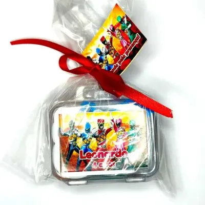 Maletinha Power Rangers Modelar Personalizada - artesanato de Mi Papelaria Criativa