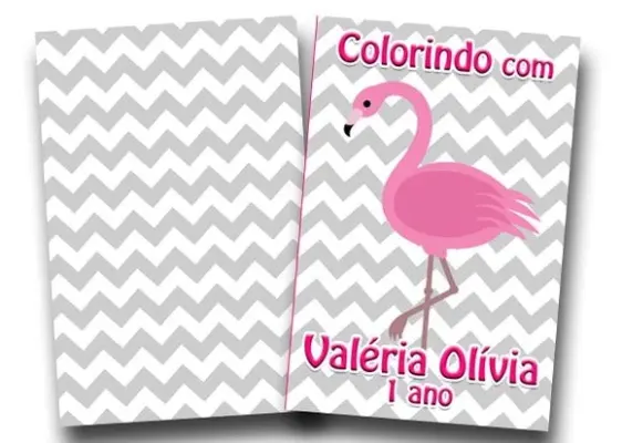 revista colorir flamingo 14x10 - artesanato de PAPCRIE