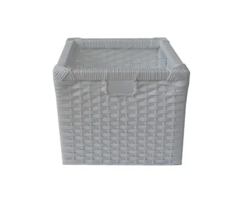 Cesto Gaveta Sintético Branco 44x42x39 - artesanato de Mundo Urbano