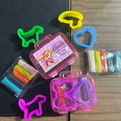 Mini Maleta com Massinhas Patrulha Canina Rosa Personalizada - artesanato de Artmanha Lembrancinhas