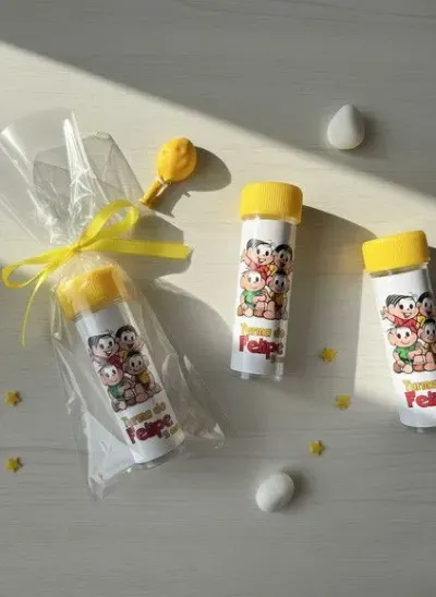 Bolha de Sabão - Turma da Monica Personalizado - artesanato de Mi Papelaria Criativa
