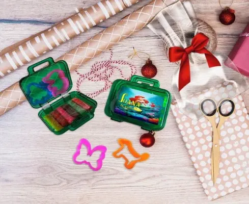 Mini Maleta com Massinhas Pequena Sereia Personalizada - artesanato de Artmanha Lembrancinhas