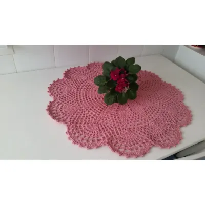 Centro de Mesa Estrela em Crochê 60 cm - artesanato de Mari Crochê feito com carinho!