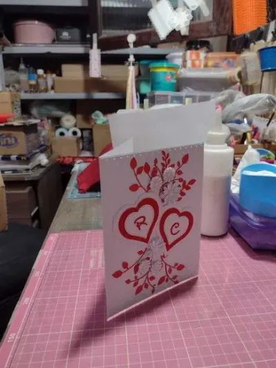 Convite de Casamento - Corações Unidos - artesanato de Ateliê de Criação Usina Caseira