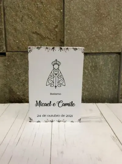 Mini livro de orações para batismo 7x10 - artesanato de Fina Essência Papelaria Personalizada