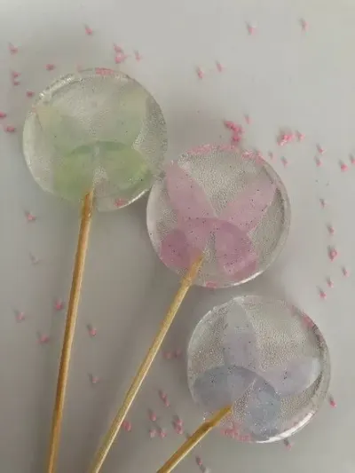 Borboleta Aquarela - artesanato de Lollipops Cristal