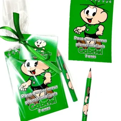 Bloquinho Cebolinha Personalizado - artesanato de Mi Papelaria Criativa