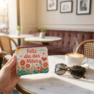 Porta Moedas Personalizado - Dia das Mães - artesanato de Innovare Studio