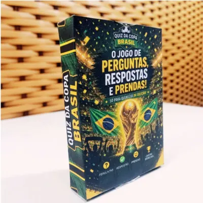Jogo De Futebol Brasileiro Para Família Quiz Copa Com Cartas JD Arte - artesanato de JD Arte