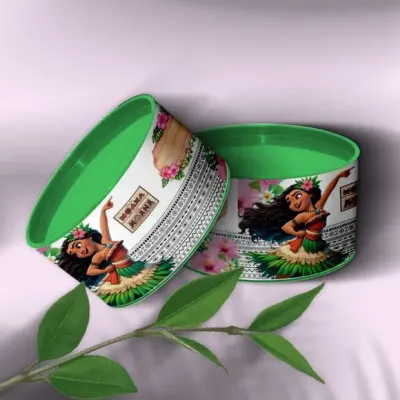 Tubo Lata - Moana Personalizada - artesanato de Mi Papelaria Criativa