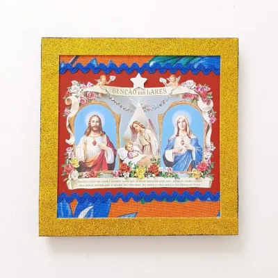 Quadrinho Retrô Benção dos Lares - artesanato de Estudio Bananeira
