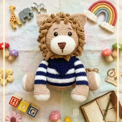 Leão em amigurumi. - artesanato de Atelie Patty Buonacorsi